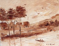 Hamid Alvi, 08 x 10 inch, Oil on Canvas, Landscape Painting, AC-HA-018
